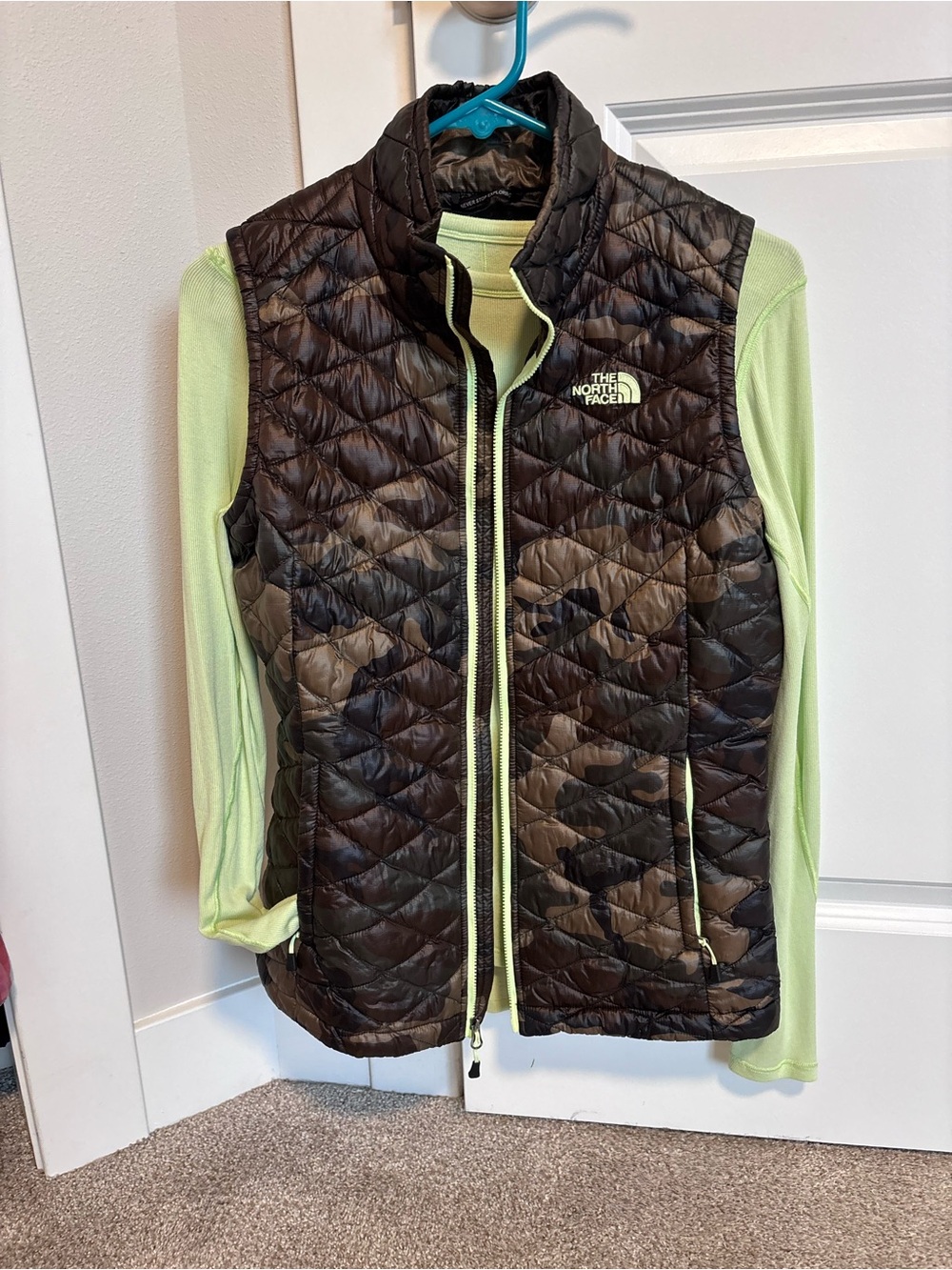 The North Face Quilted Camo Vest - Olive/Brown